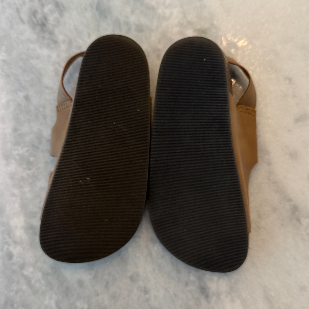 Old Navy Tan Double-Strap Sandals Toddler 10 - Picture 2 of 4